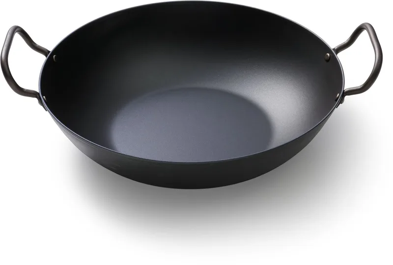 Wadjan - Carbon Steel - Plaatstaal - Inductie - Wokpan - 33 cm - Alle warmtebronnen by Skottsberg in Black – product photo