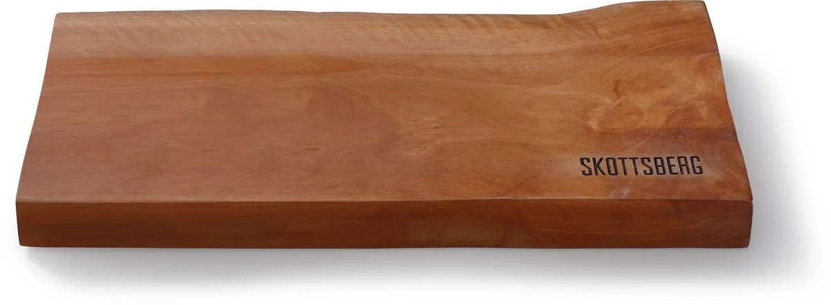 Wood Works - Serveerplank - Ingefreesde handgrepen - 35 x 18 x 3 cm - Longan hout - Borrelplank fra Skottsberg i Brun – produktbillede