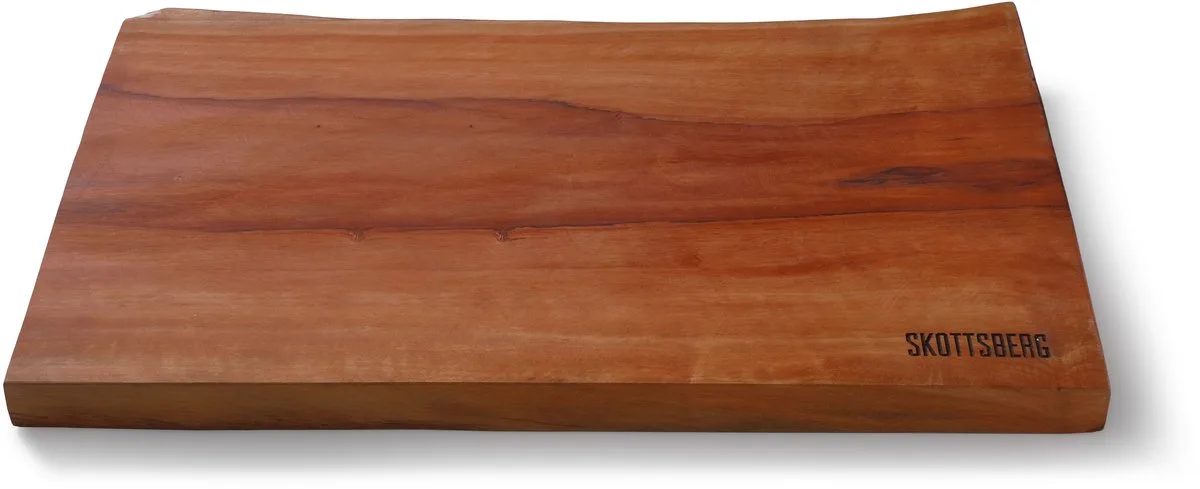 Wood Works - Serveerplank - Ingefreesde handgrepen - 45 x 35 x 3 cm - Hout - Borrelplank van Skottsberg in Bruin – productfoto