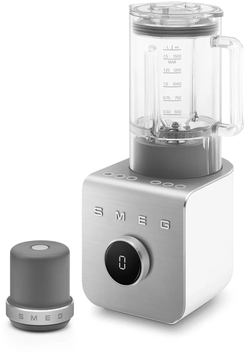 BLC02WHMEU High Performance Blender - Vacuümblender incl. Vacuümpomp - 1400W - 1,5L Tritan Renew Kan - 9 Snelheden - Ice Crush & Smoothie Programma's - Collezione by Smeg in Mat Wit – product photo
