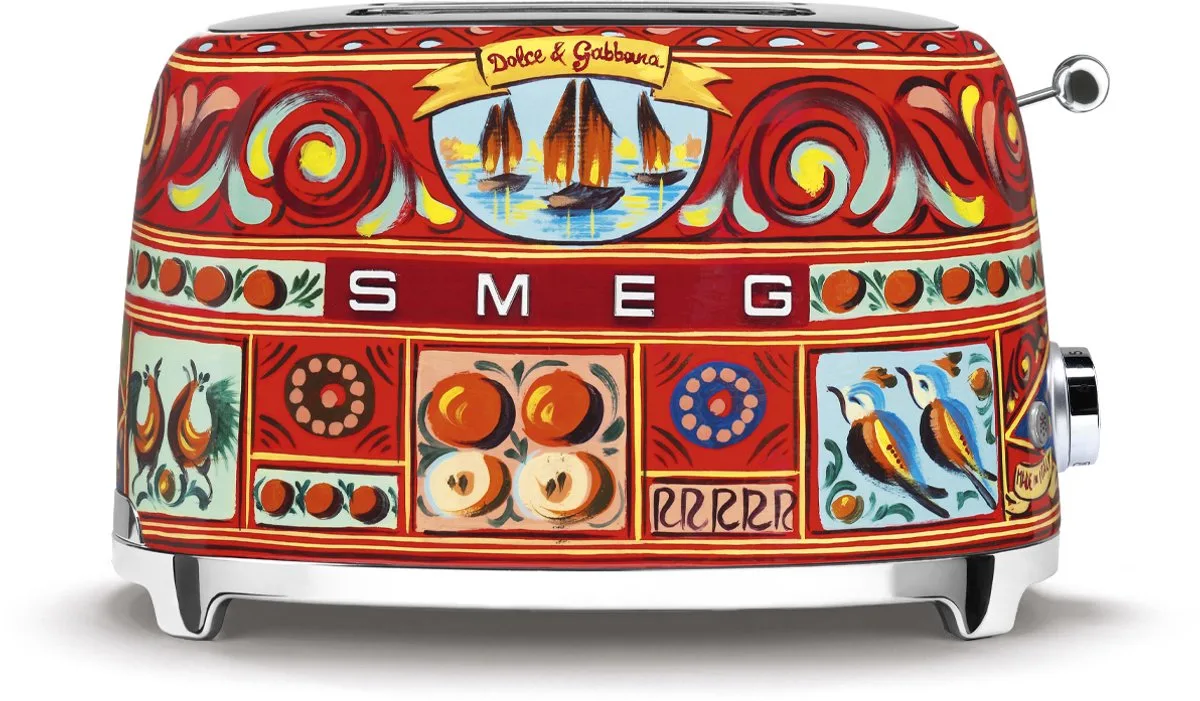 Broodrooster 2 sleuven 950w veelkleurig - TSF01DGEU de Smeg en Multicolore – photo produit