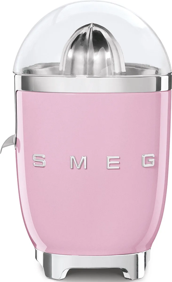 CJF11PKEU Citruspers - Elektrische Citruspers - 70W - RVS Filter - Antidruppelsysteem - Automatische Start/Stop - '50s Style de Smeg en Rose – photo produit