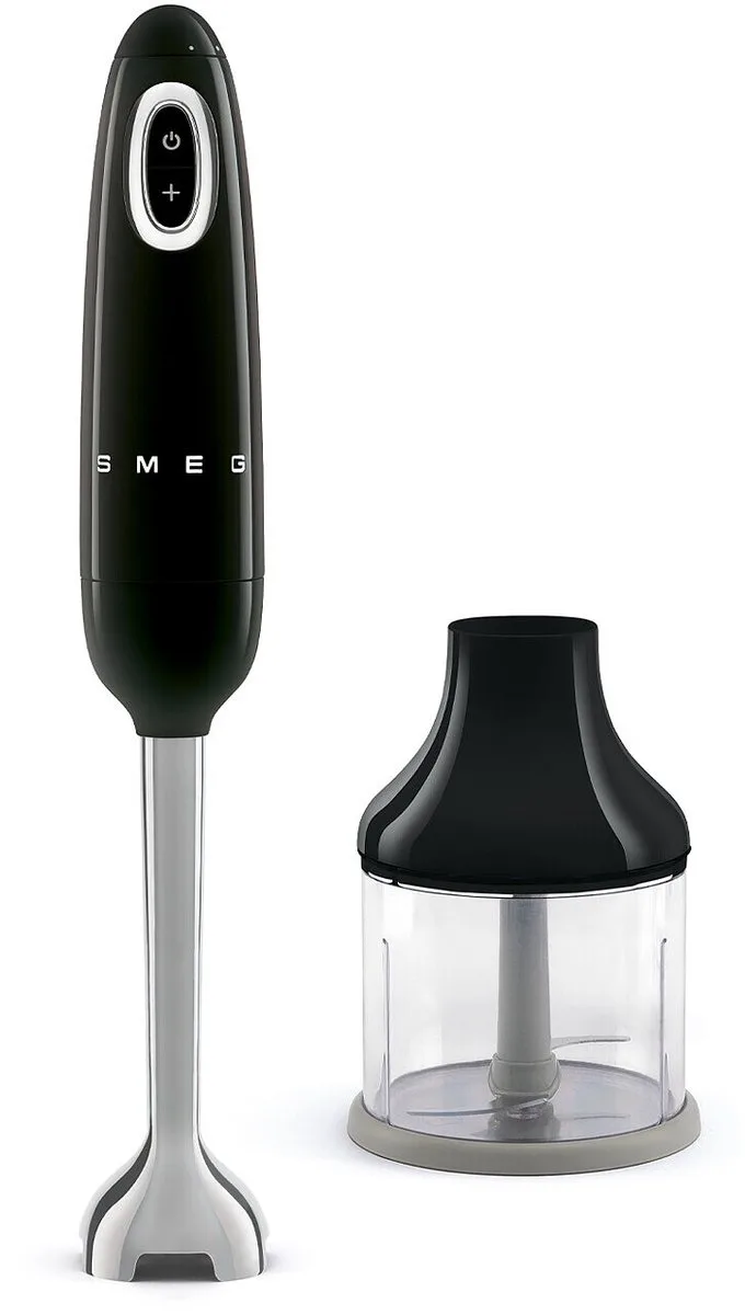 HBF00BLEU Staafmixer met Hakmolen - 700W - Variabele Snelheid + Turbo från Smeg i Svart – produktbild