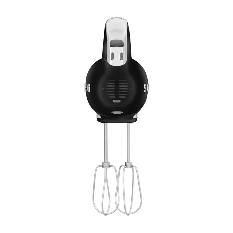 HMF01BLEU Handmixer - 250W - 9 Snelheden - Turbofunctie - LED Display - Inclusief 6 RVS Gardes & Deeghaken - '50s Style van Smeg in Zwart – productfoto 3 van 4