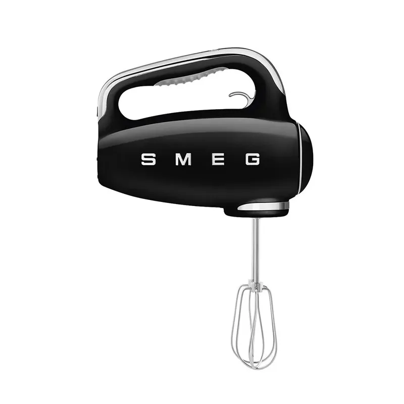 HMF01BLEU Handmixer - 250W - 9 Snelheden - Turbofunctie - LED Display - Inclusief 6 RVS Gardes & Deeghaken - '50s Style van Smeg in Zwart – productfoto 2 van 4