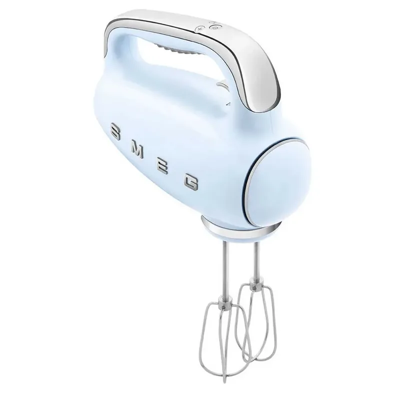 HMF01PBEU Handmixer - 250W - 9 Snelheden - Turbofunctie - LED Display - Inclusief 6 RVS Gardes & Deeghaken - '50s Style by Smeg in Pastelblauw – product photo 6 of 6