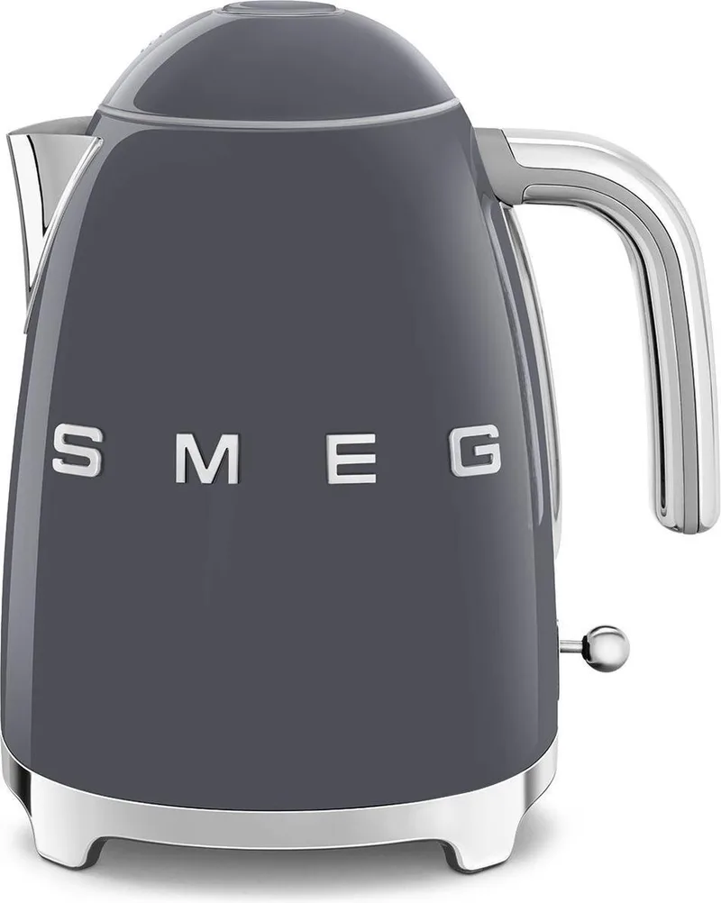 KLF03GREU Waterkoker - 1,7 Liter - 2400W - RVS Kalkfilter - 360° Draaivoet - Soft Opening - Automatische Uitschakeling - '50s Style by Smeg in Leigrijs – product photo