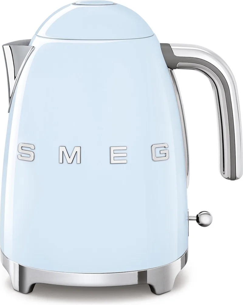 KLF03PBEU Waterkoker - 1,7 Liter - 2400W - RVS Kalkfilter - 360° Draaivoet - Soft Opening - Automatische Uitschakeling - '50s Style de Smeg en Pastelblauw – photo produit