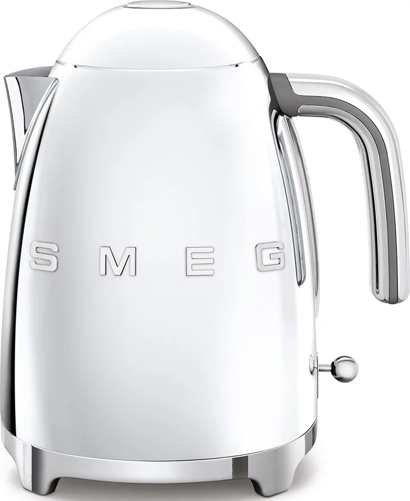 KLF03SSEU Waterkoker - 1,7 Liter - 2400W - RVS Kalkfilter - 360° Draaivoet - Soft Opening - Automatische Uitschakeling - '50s Style by Smeg in Steel – product photo