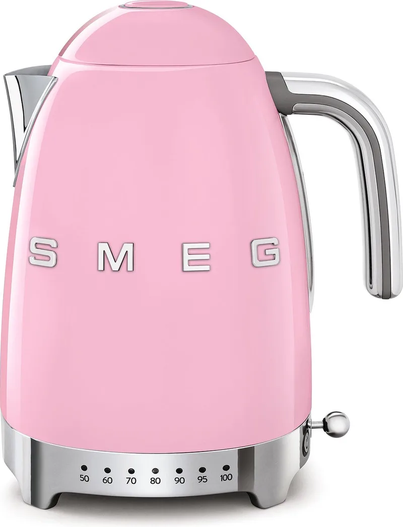 Bouilloire avec réglage de la température 50's Style de Smeg en Rose – photo produit