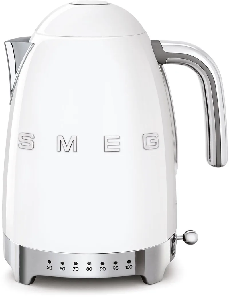 Wasserkocher 50's Style mit Temperatureinstellung, 1.7 L von Smeg in Weiß – Produktfoto