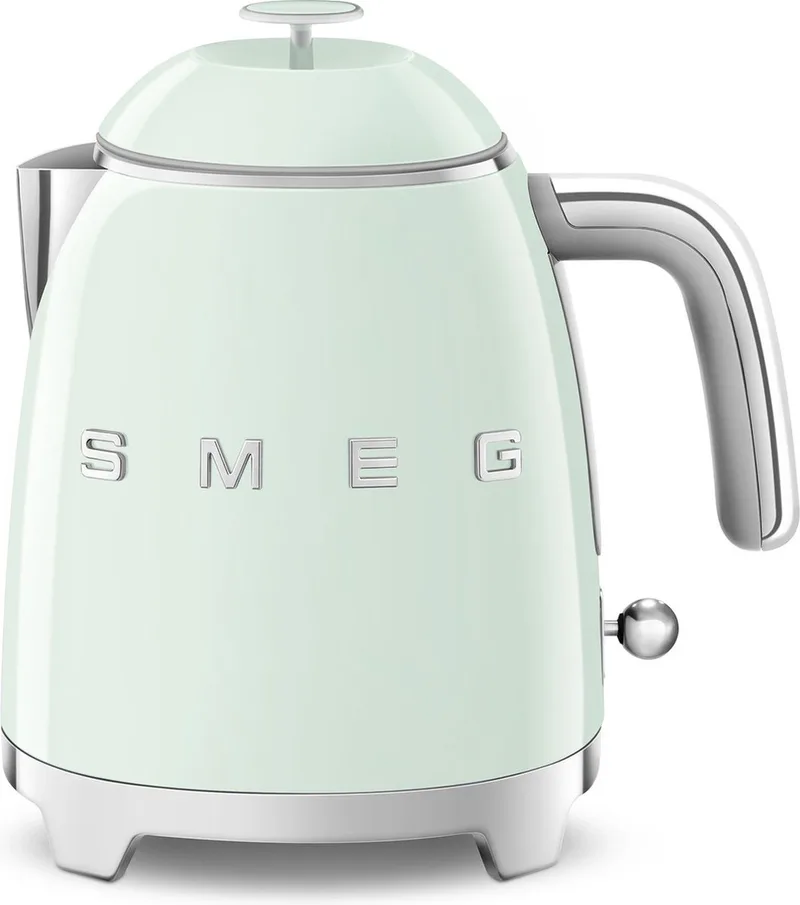 KLF05PGEU Mini Waterkoker - 0,8 Liter - 1400W - Dubbelwandig - RVS Kalkfilter - '50s Style de Smeg en Watergroen – photo produit