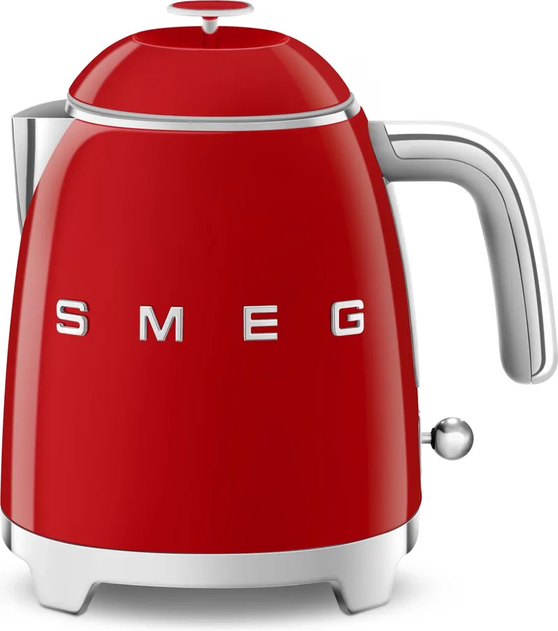 KLF05RDEU Mini Waterkoker - 0,8 Liter - 1400W - Dubbelwandig - RVS Kalkfilter - '50s Style by Smeg in Red – product photo
