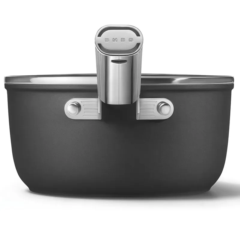 SPF2012BLM Steelpan - Jaren 50 by Smeg in Black – product photo 2 of 6