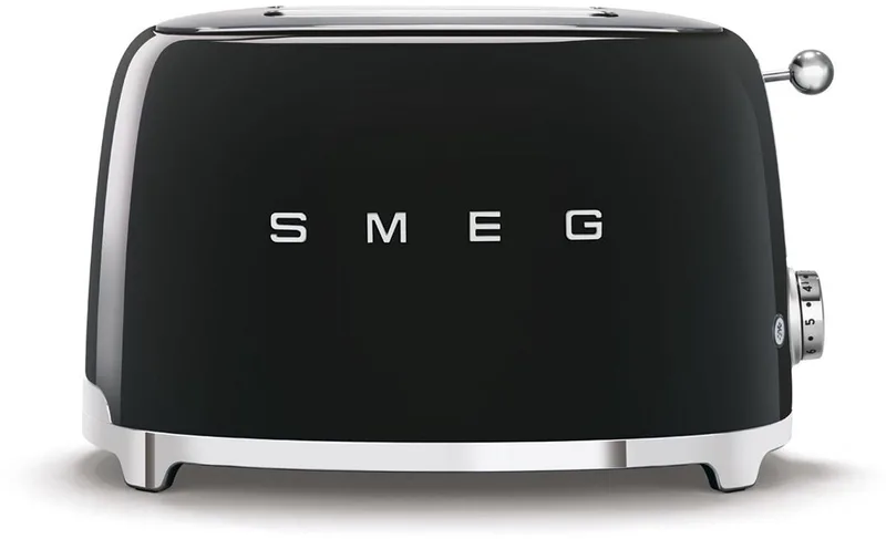 TSF01BLEU Broodrooster - 2 Sleuven - 950W - 6 Bruiningsstanden - Ontdooifunctie & Opwarmfunctie - '50s style by Smeg in Black – product photo
