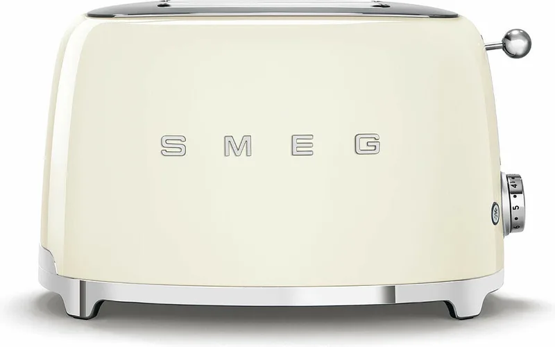 TSF01CREU Broodrooster - 2 Sleuven - 950W - 6 Bruiningsstanden - Ontdooifunctie & Opwarmfunctie - '50s style fra Smeg i Creme – produktbillede