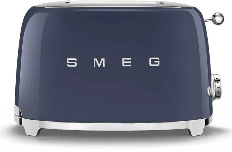 TSF01NBEU Broodrooster - 2 Sleuven - 950W - 6 Bruiningsstanden - Ontdooifunctie & Opwarmfunctie - '50s style by Smeg in Dark blue – product photo