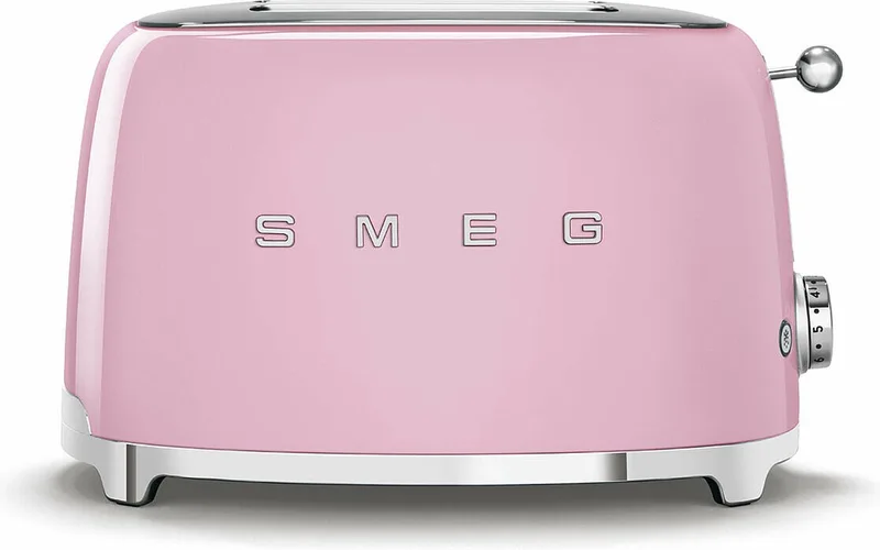 TSF01PKEU Broodrooster - 2 Sleuven - 950W - 6 Bruiningsstanden - Ontdooifunctie & Opwarmfunctie - '50s style by Smeg in Pink – product photo