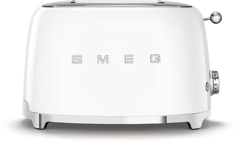 TSF01WHEU Broodrooster - 2 Sleuven - 950W - 6 Bruiningsstanden - Ontdooifunctie & Opwarmfunctie - '50s style von Smeg in Weiß – Produktfoto