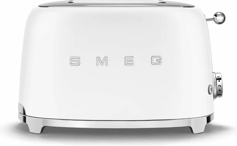TSF01WHMEU Broodrooster - 2 Sleuven - 950W - 6 Bruiningsstanden - Ontdooifunctie & Opwarmfunctie - '50s style de Smeg en Mat Wit – photo produit
