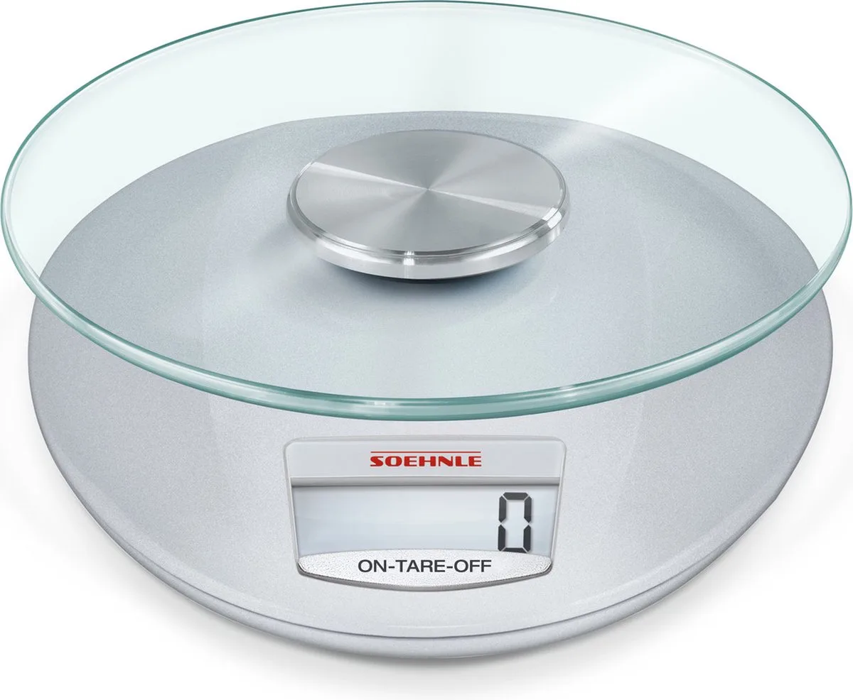 keukenweegschaal Roma - digitaal - 1 gram nauwkeurig - tot 5 kg van Soehnle in Zilver – productfoto