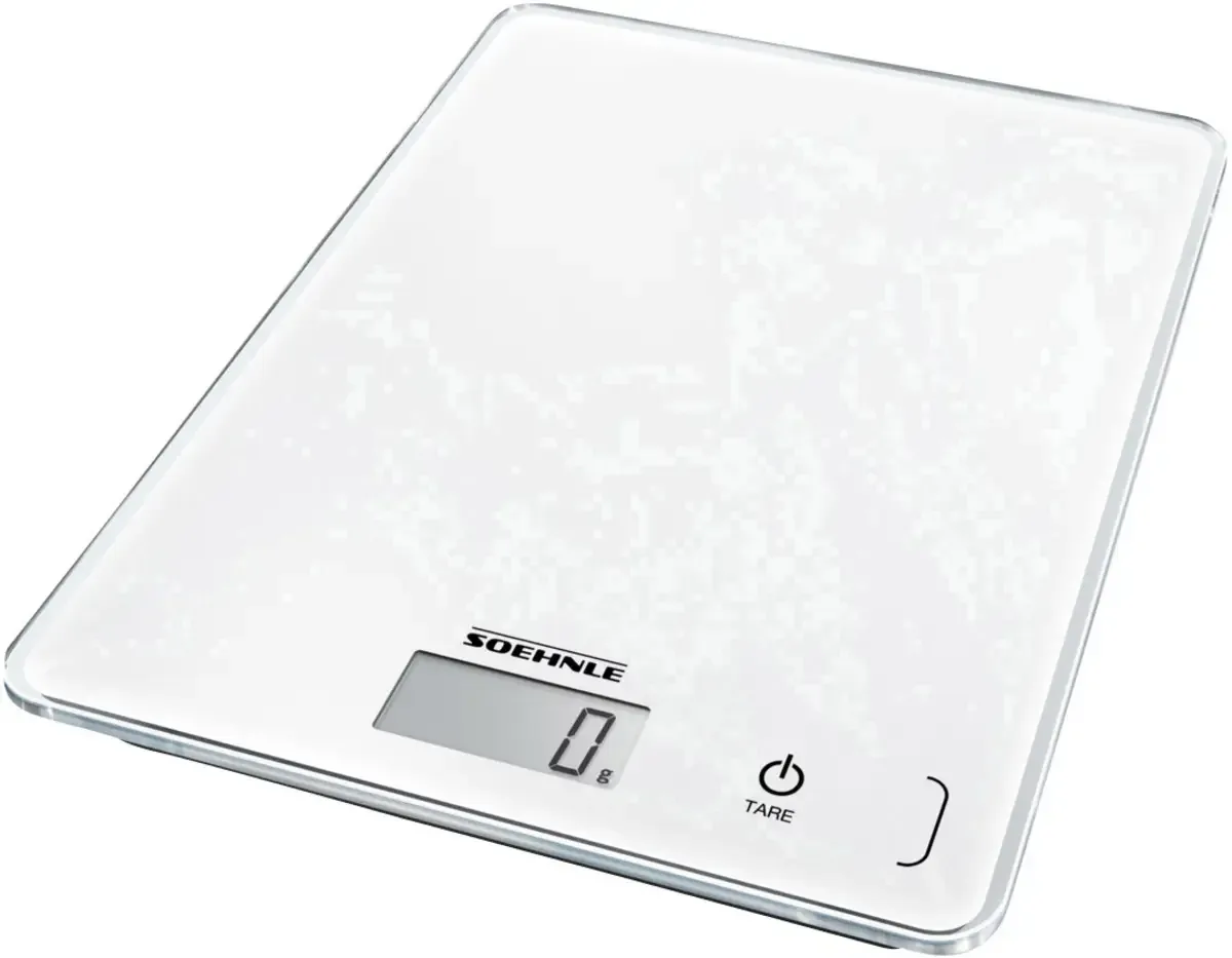KWD Page Compact 300 Keukenweegschaal Digitaal Met wandbevestiging Weegbereik (max.)=5 kg 200 x 150 x 13 van Soehnle in Wit – productfoto