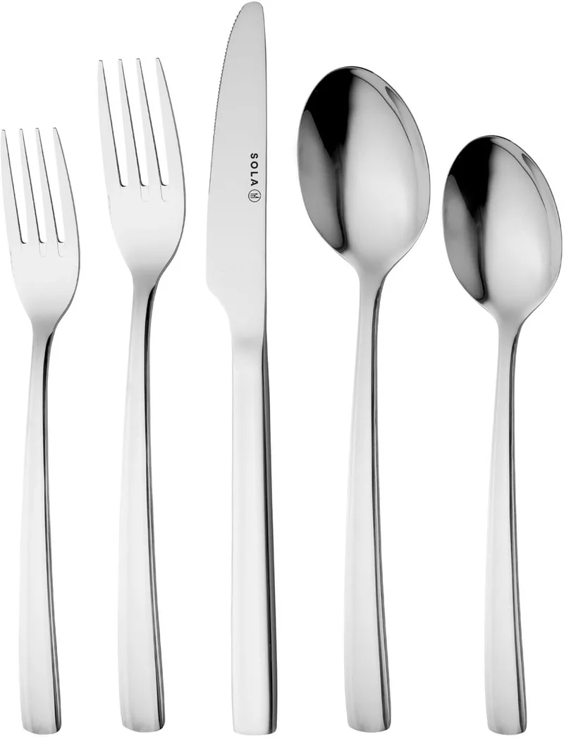 Amstel Bestekset 8 persoons - 70 delig - Chroomstaal 18/0 by Sola in Silver – product photo