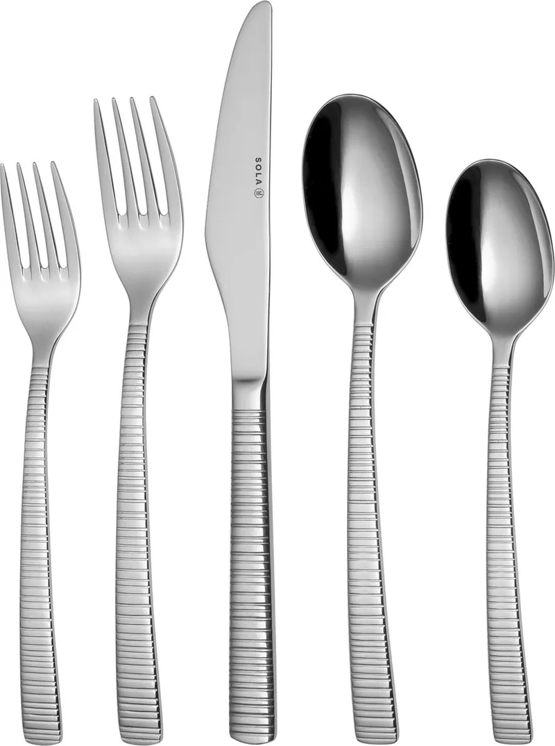 Bali Bestekset 12 persoons - 100 delig - Edelstaal 18/10 by Sola in Silver – product photo