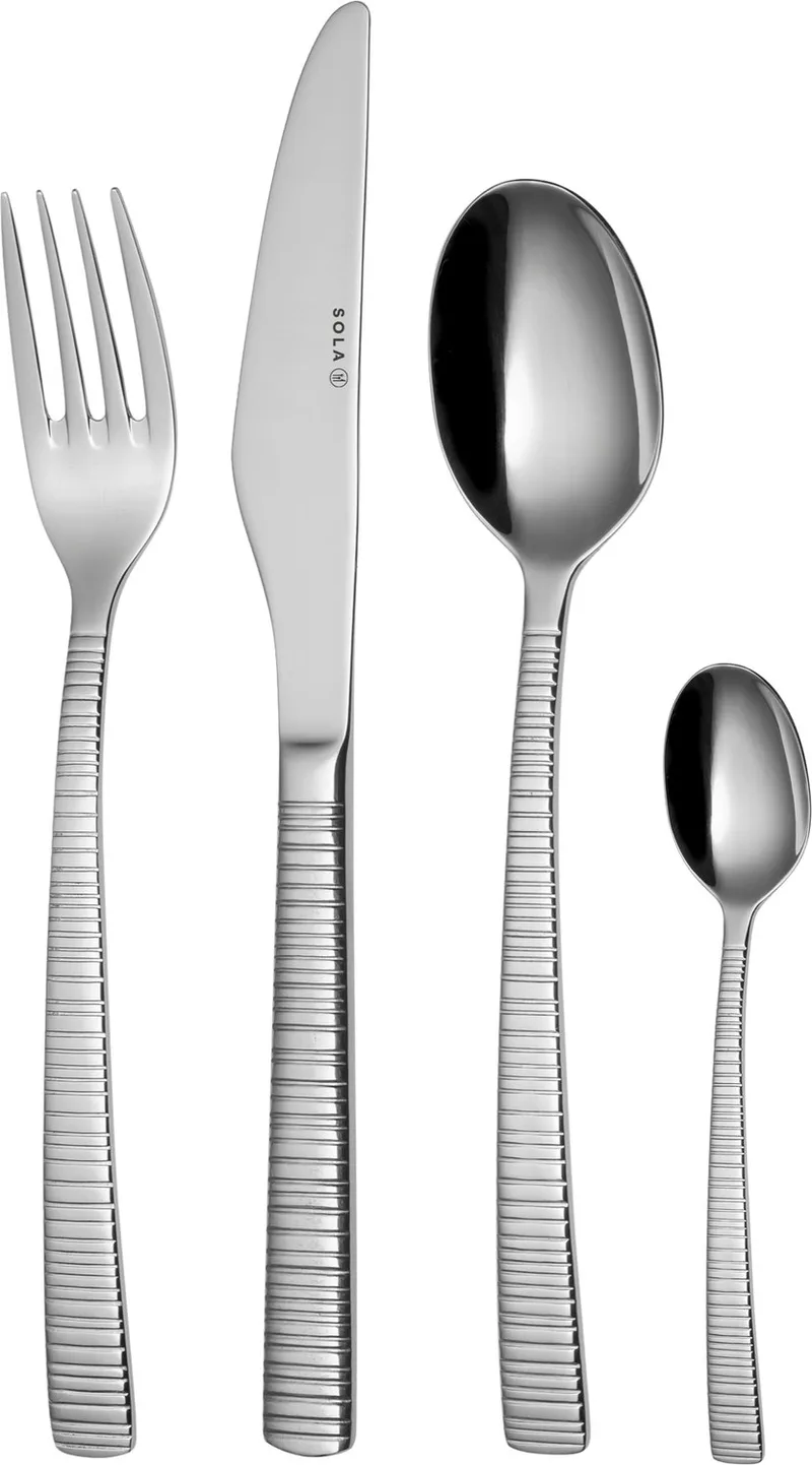 Bali Bestekset 6 persoons - 24 delig - Edelstaal 18/10 van Sola in Zilver – productfoto