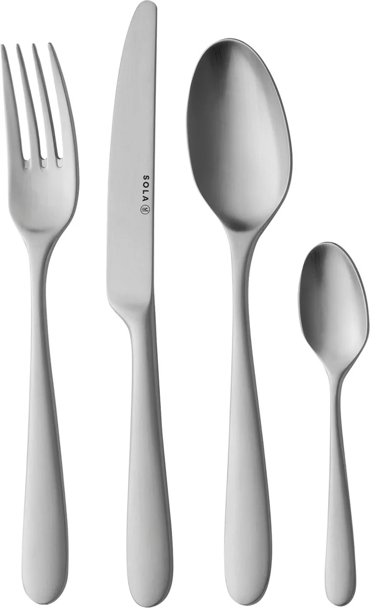Bestekset 4 persoons - - Edelstaal 18/10 van Sola in Zilver – productfoto