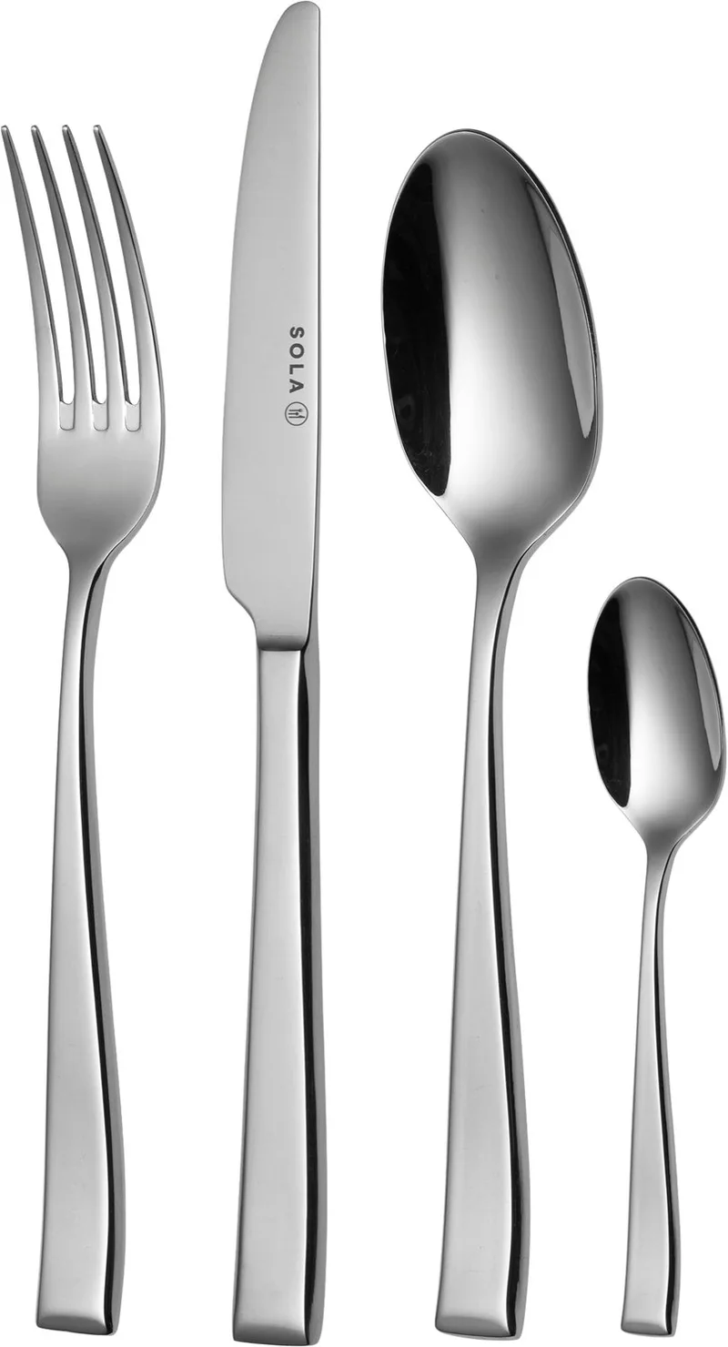 Durban Bestekset 8 persoons - 70 delig - Edelstaal 18/10 van Sola in Zilver – productfoto
