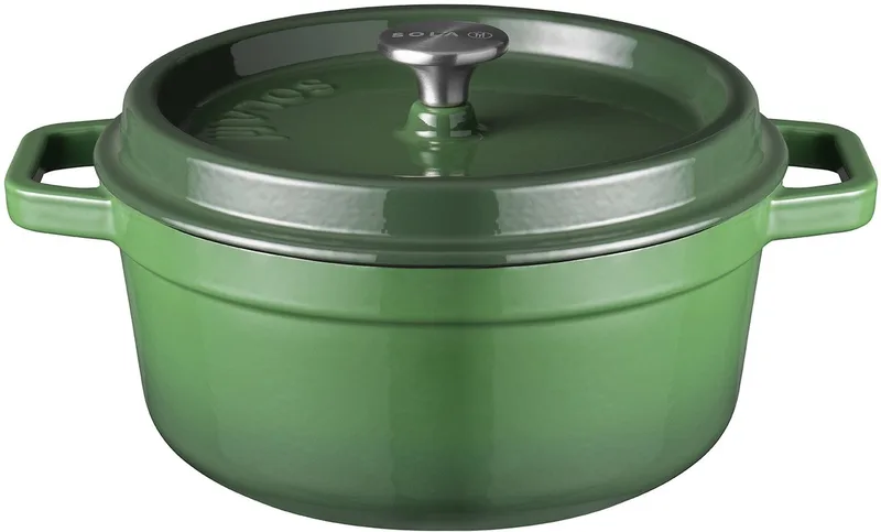 Gietijzeren Braadpan - Ø 24 cm - Inclusief deksel by Sola in Green – product photo