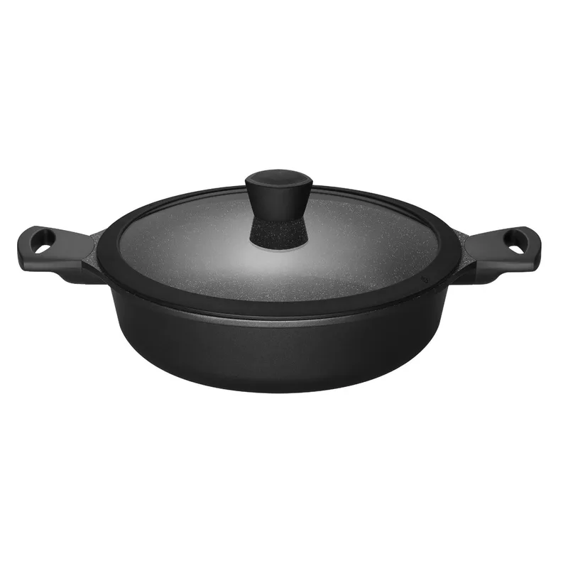 Hapjespan Fair cooking - Ø 28 cm - Inclusief deksel by Sola in Black, White – product photo