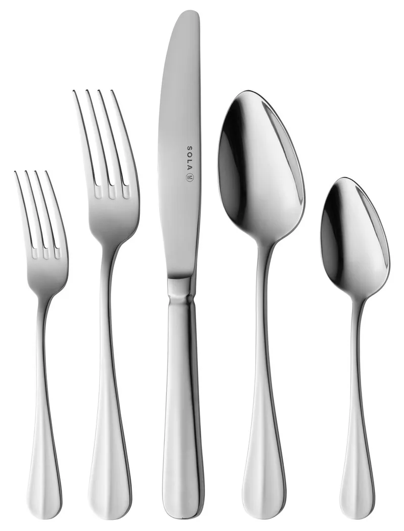 Hollands Glad Bestekset 6 persoons - 50 delig - Hoogwaardig rvs by Sola in Silver – product photo