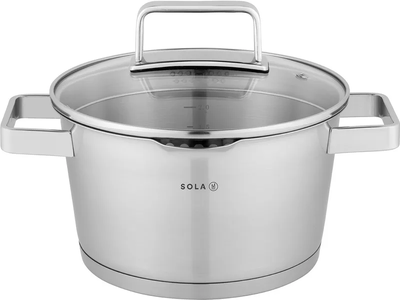 Kookpan Diamond - Ø 24 cm - Inclusief deksel by Sola in Silver – product photo