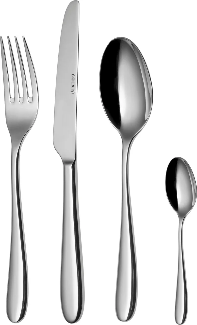 Siena Bestekset 8 persoons - 70 delig - Edelstaal 18/10 fra Sola i Sølv – produktbillede