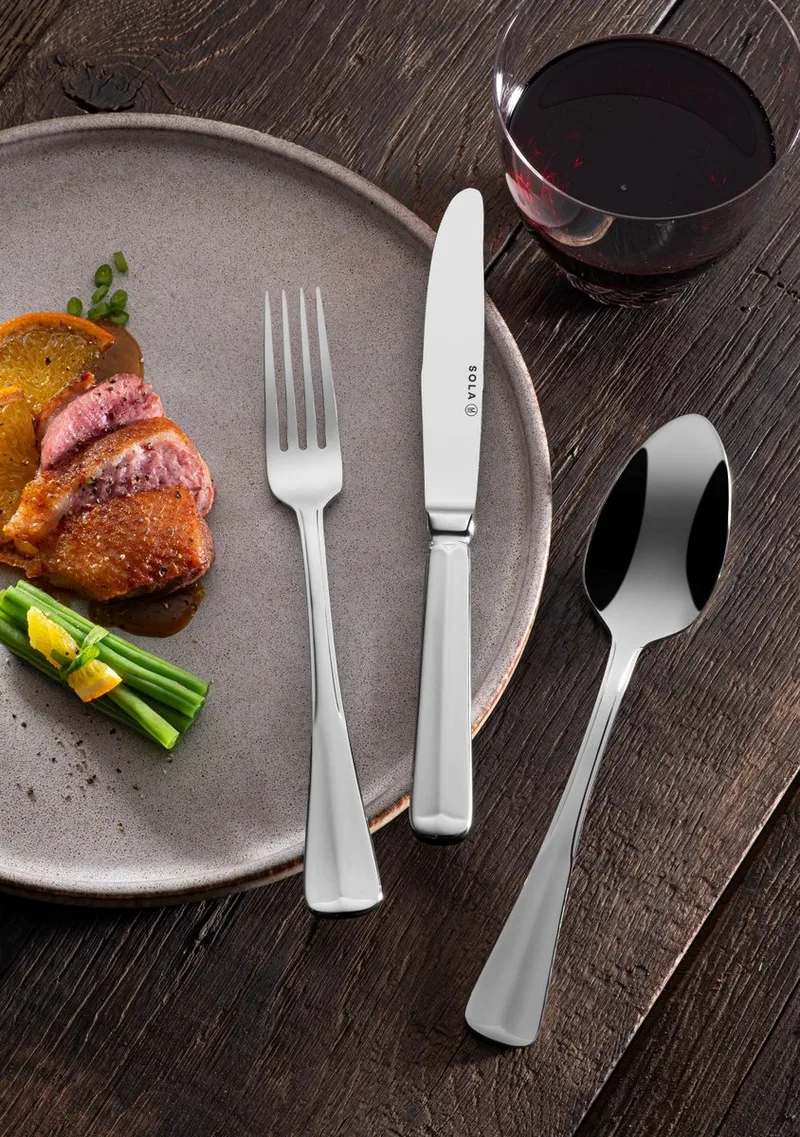 Steakmes hol heft Haagsch Lofje - Los bestek - 1 stuk de Sola en Argent – photo produit