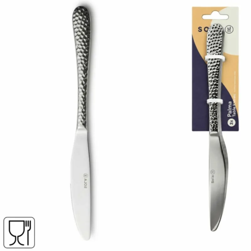 tafelmes Palma 23 cm 6 stuks von Sola in Rvs – Produktfoto