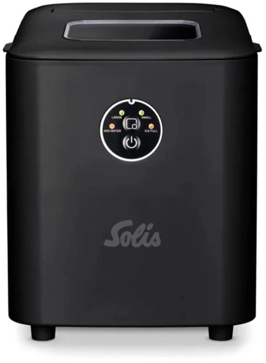 Ice Cube Express Ijsblokjesmachine 1 Liter - 12kg Ijs in 24 Uur - Compacte Ijsblokjesmaker - Ijsblokjes in Verschillende Formaten - Zelf Reinigend - Makkelijk in Gebruik van Solis in Zwart – productfoto