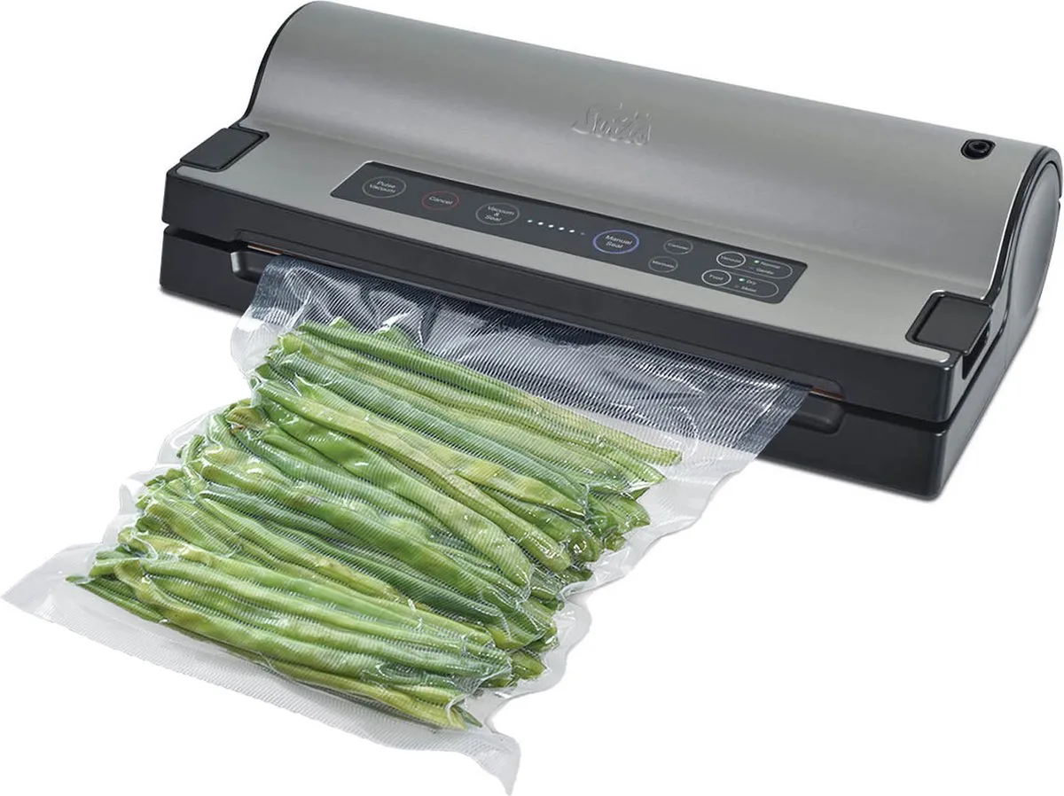 Vac Prestige 575 Vacumeermachine - Vacuummachine met Marineerfunctie en Slangaansluiting - Vacuum Sealer Inclusief Vacuumzakken en Folie fra Solis i Grå – produktbillede