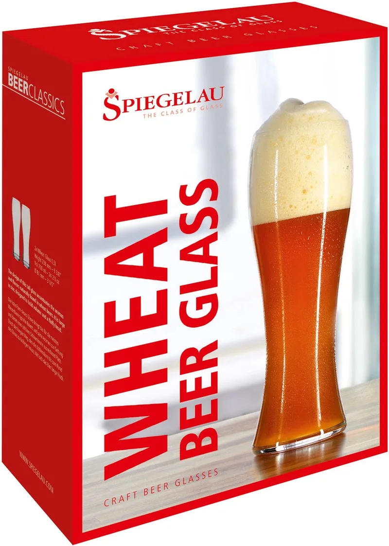 Beer Classics Hefeweizenglas, set van 2, bierglas, tarweglas, kristalglas, 700 ml, 4991685 de Spiegelau en Transparent – photo produit