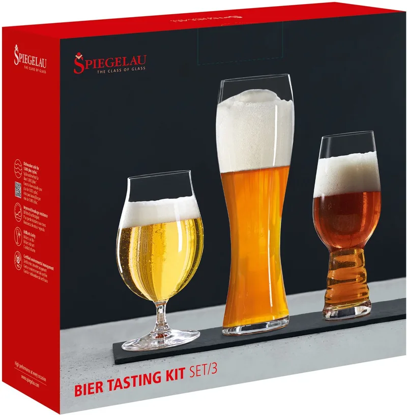 Beer Classics Tasting Kit, 3-delig, pilsglas, witbierglas, IPA-glas, bierglas, kristalglas, 4991691 von Spiegelau in Transparent – Produktfoto
