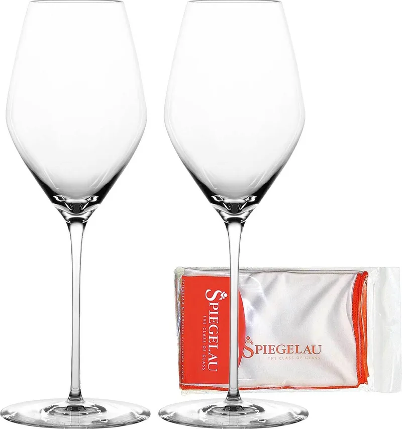 Champagnergläser + Poliertuch Hi-Lite 347 ml Set van 2 by Spiegelau in Transparent – product photo
