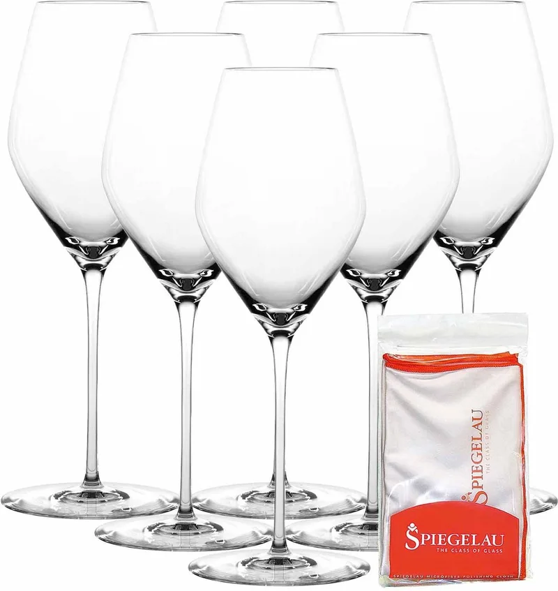 Champagnergläser + Poliertuch Hi-Lite 347 ml Set van 6 by Spiegelau in Transparent – product photo