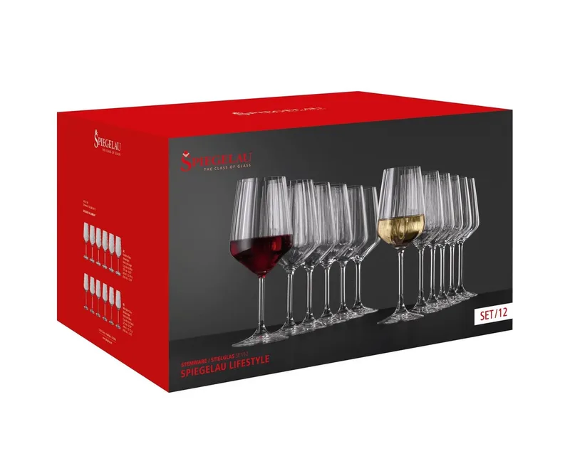 Rot- und Weißweingläser Lifestyle Set van 12 by Spiegelau in Transparent – product photo 5 of 5