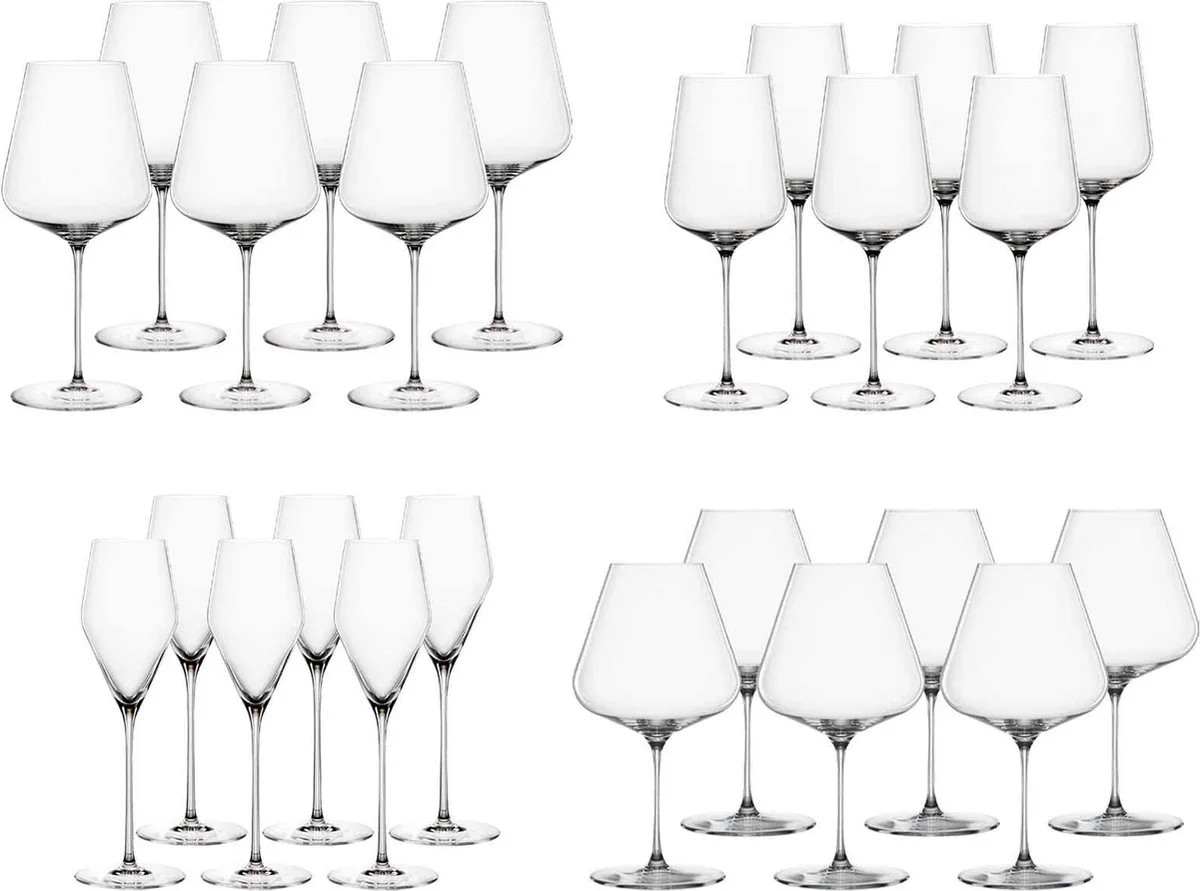 Wein- und Champagnergläser Definition Set van 24 van Spiegelau in Transparant – productfoto