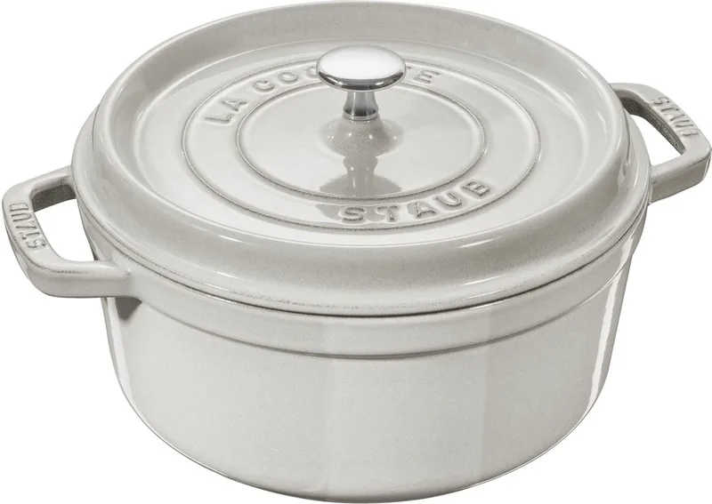 Braadpan / Cocotte - White Truffle - ø 28 cm / 6.7 liter von Staub in Weiß – Produktfoto