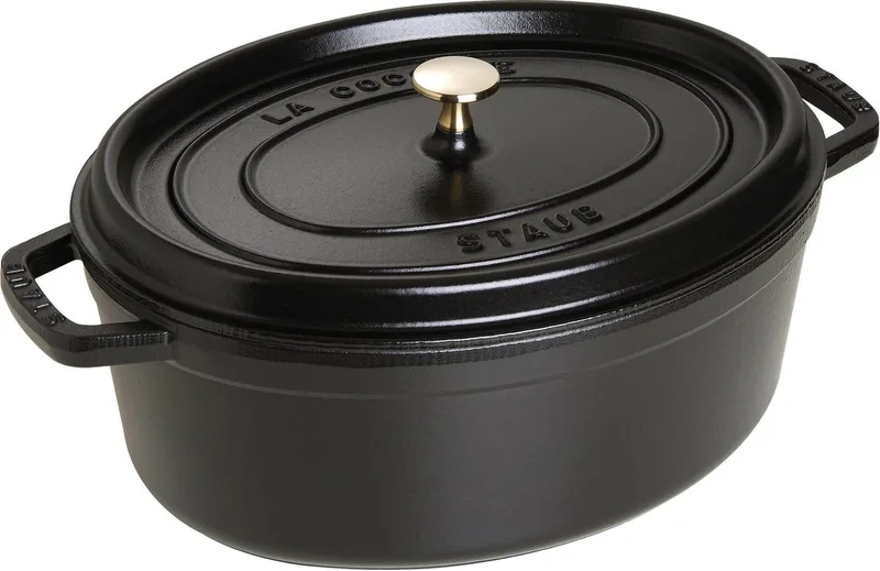 Braadpan Ovaal Cocotte - ø 33 cm / 6.7 liter de Staub en Noir – photo produit 1 sur 6