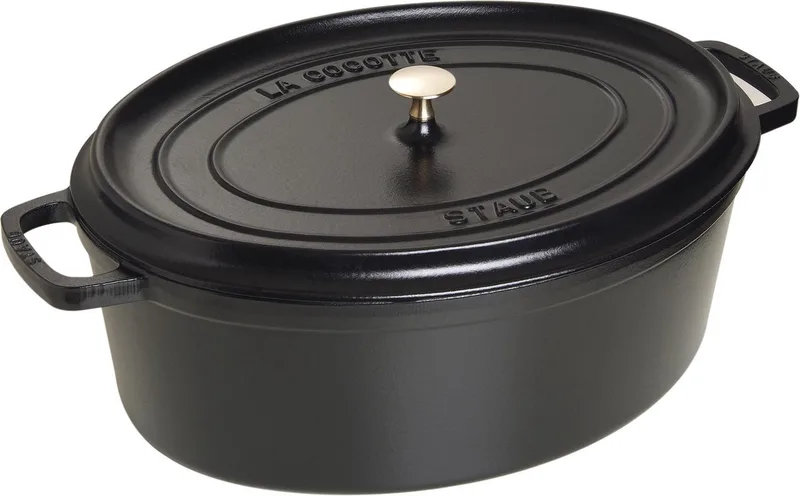 Braadpan Ovaal Cocotte - ø 41 cm / 12 liter von Staub in Schwarz – Produktfoto 1 von 6