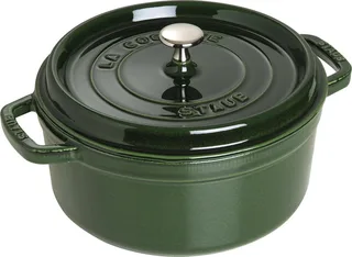 Braadpan - Rond - 24 cm - Basilicum van Staub in Groen – productfoto 1 van 3